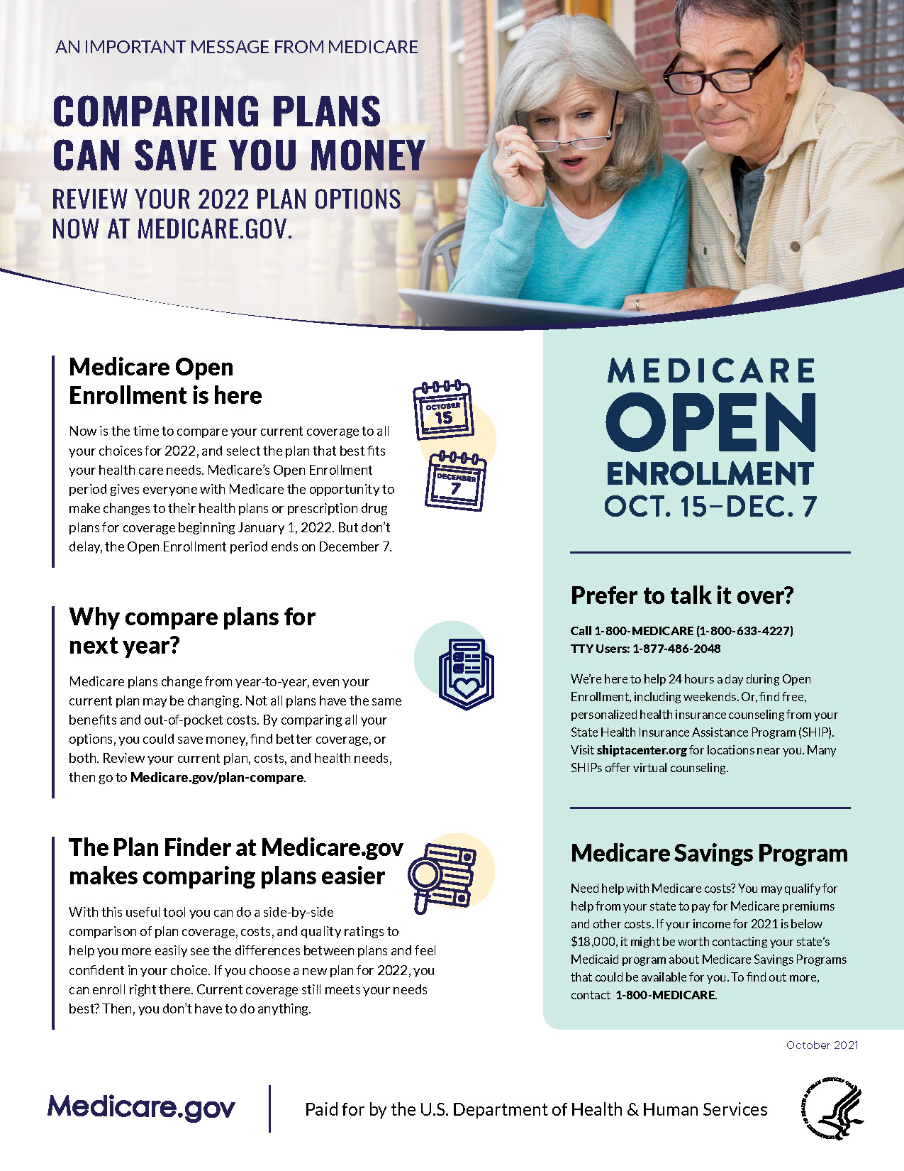 Medicare Open Enrollment Period outreach & media materials CMS